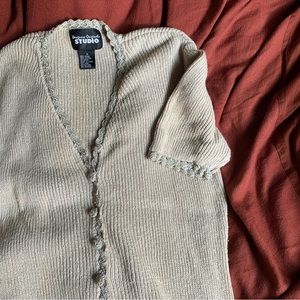 SOLD Vintage crochet knit sweater / top / cardigan